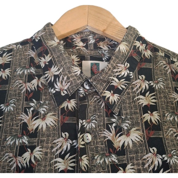 Tori Richard Other - Tori Richard Hawaiian Shirt Men's XL Brown Tropical Cotton Lawn Button Up